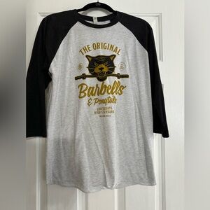 Barbells & Ponytails Baseball Tee